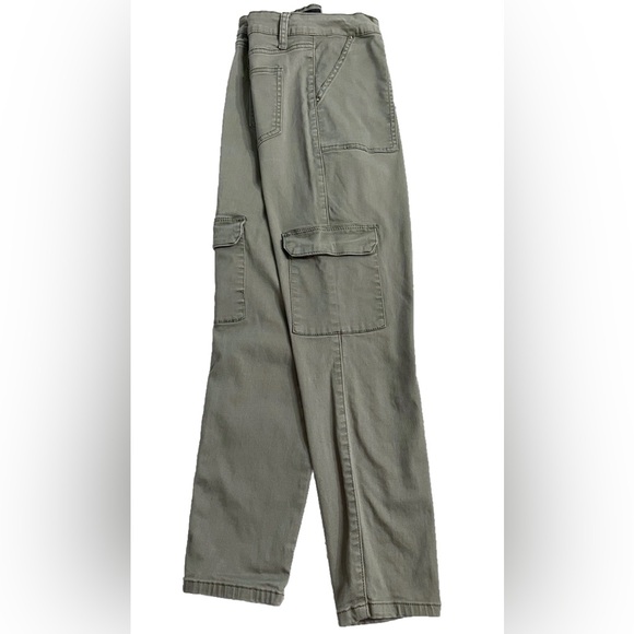 Ashley Mason Cargo Pants Crop Mid-Rise Women’s 13/31 Green Skinny - Picture 2 of 9